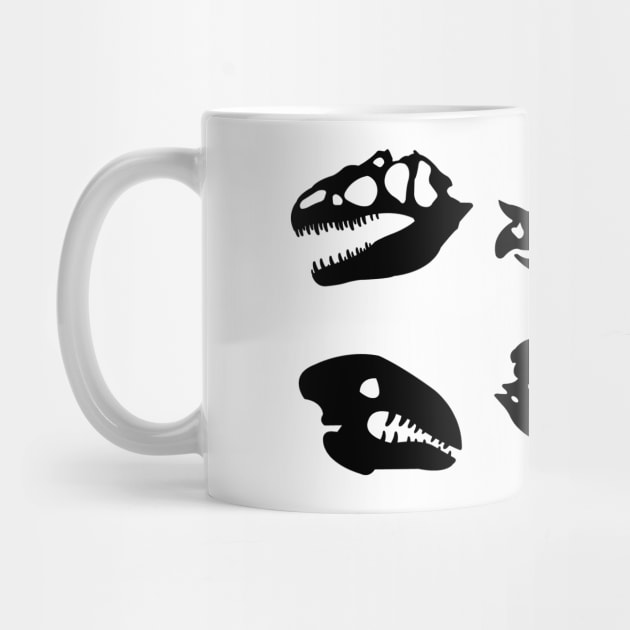 Dinosaur Head Skulls, Icons, Silhouettes by AnotherOne